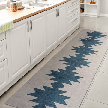 Chayton Minimalist Geometric Machine-washable Area Rug